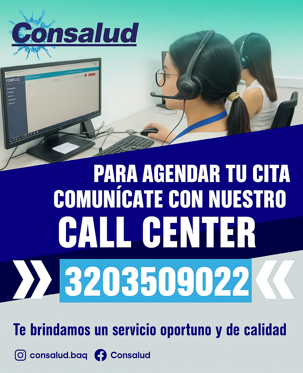 Equipo de Call Center de Consalud